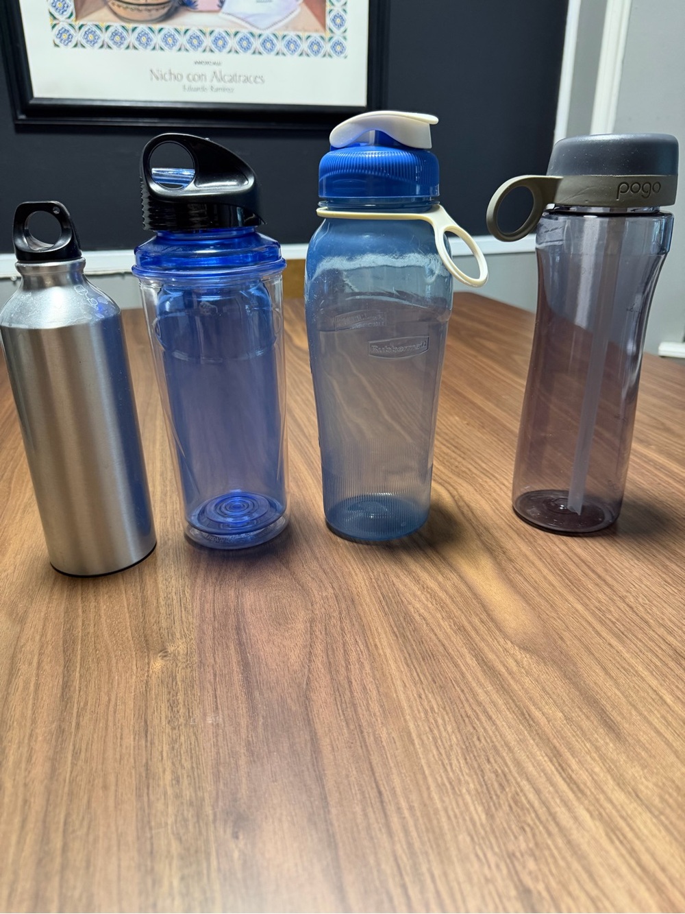 Assorted Reusable Water Bottle Lot - Blue, Silver, Smoke grey 4 for $5 or $2 ea.